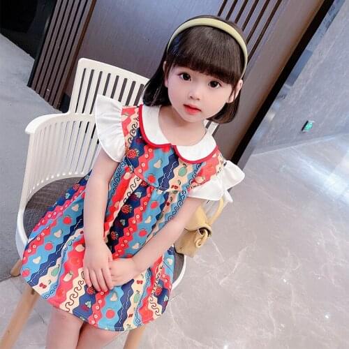 Baby dress summer new girls Korean foreign style childrens summer baby dress children princess dress