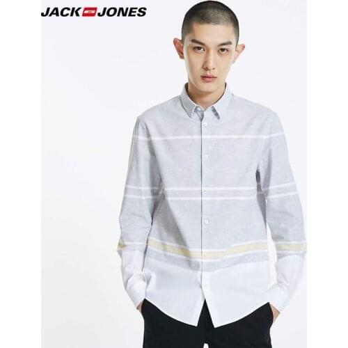 Jack Jones Mens 100% Cotton Long-sleeved Shirt|219105510