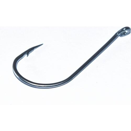 Easy Catch 100pcs 92554 Stainless Steel White Long Shank Octopus Fishing Hooks Size 2/0