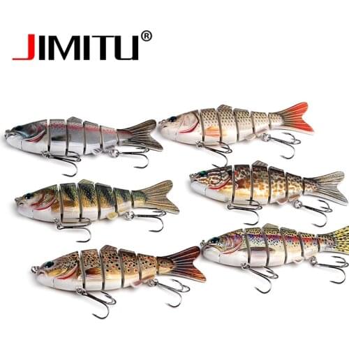 JIMITU 6pcs fishing lure set 97mm21g isca artificial wobler na ryby swimbait peche en mer Multi section hard lures fish Tackle