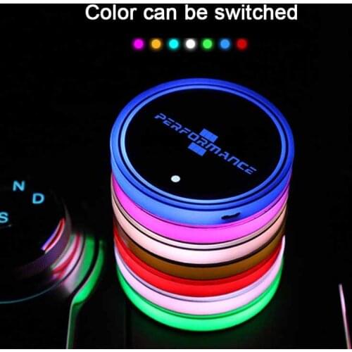 2pc Led water coaster water glass atmosphere light Sticker for bmw e60 f10 f30 e46 f20 E90 X5 E70 E92 X5 M G20 E93 X3 F01 X1 E83
