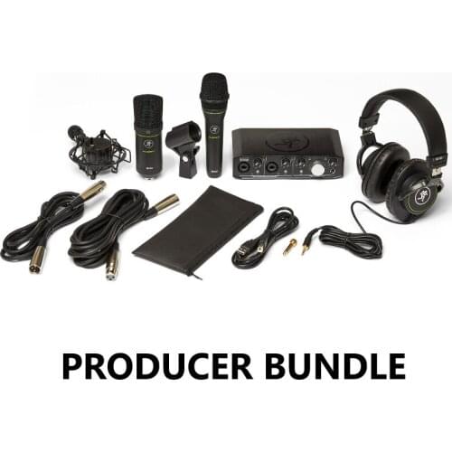 RunningMan Producer Bundle 2 Microphone 1 Headphone & Sound Card Recording Kit For Producers/Solo Artists/Content Creators