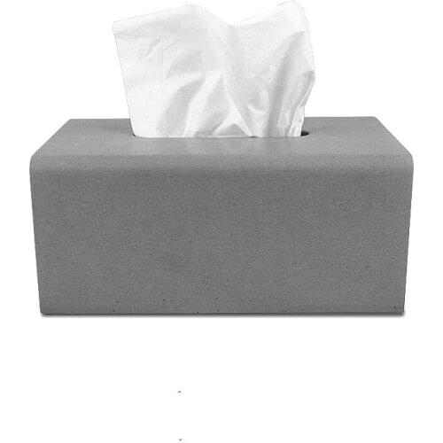 Creative pure concrete production industrial wind tissue box Vintage pastoral decoration paper towel box