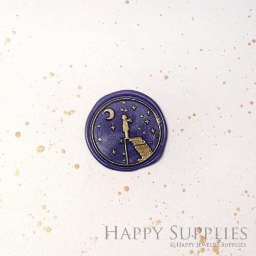 Small boy watching the moon Metal Stamp Wedding Wax Seal Stamp Sealing Wax Stamp