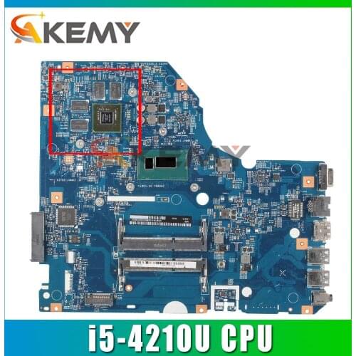 Akemy Laptop motherboard For ACER Aspire E5-772 i5-4210U Mainboard 14276-1M SR1EF N16V-GM-B1 DDR3