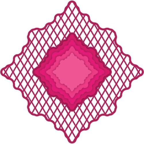 2021 AliliArts Metal Cutting Dies Diamond trellis frame diy Scrapbooking Photo Album Decorative Embossing PaperCard Crafts Die