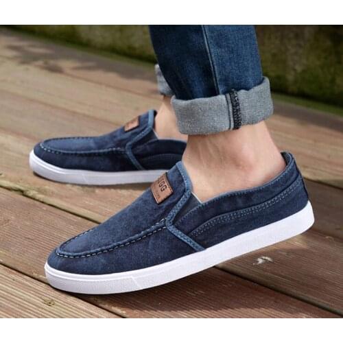 2019 Blue Casual Men Shoes Summer Moccasin Shoes Slip on Designer Male Flats Canvas Shoes Alpargatas Zapatillas Superstar
