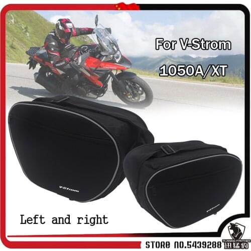 Motorcycle Left and right black Trunk Saddlebag Saddle bags Liner Set For SUZUKI V-Strom 1050A / XT VSTROM 1050A 1050XT