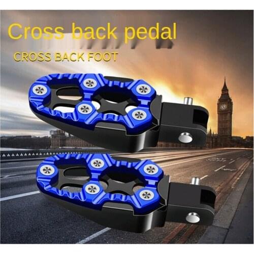 Motorcycle Retro Black Gold Blue Red Footrest Foot Pedals Universal Scooter Fashion Foot Rests Moto Motor Vintage Foot Pegs