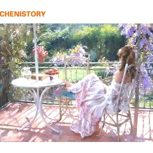 CHENISTORY Realx Girls DIY Painting By Numbers Hand Painted Modern Wall Art Canvas Painting For Unique Gift For Home Decor 40x50