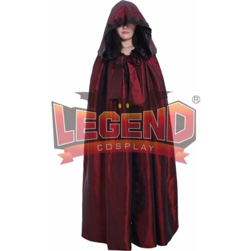Victorian Dress cloak halloween cloak cape cosplay costume red cloak