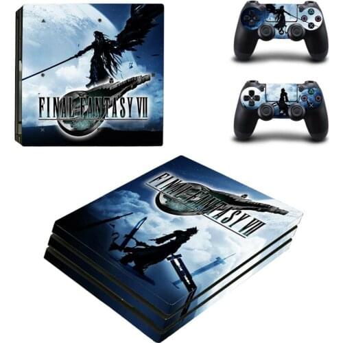 Final Fantasy VII PS4 Pro Sticker Play station 4 Skin Sticker Decal For PlayStation 4 PS4 Pro Console & Controller Skins Vinyl
