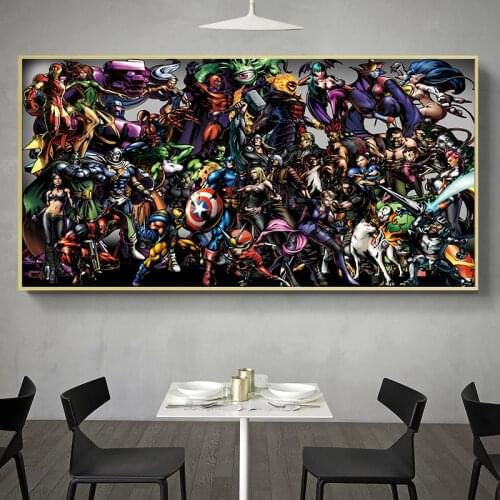 Marvel Avengers Superhero Captain America Canvas Painting Marvel Poster Posters and Prints Wall Art Pictures for Room Home Decor