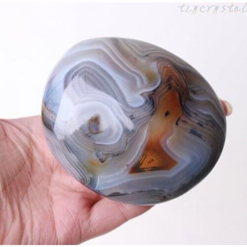 300-500g Natural Polished Irregular Aquatic Plants Agate Decorative Stone