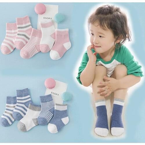 Baby Socks 5 Pairs Children Autumn Winter Cartoon Socks for Girls Kids for boys To School Sport Baby Boy Girl Clothes