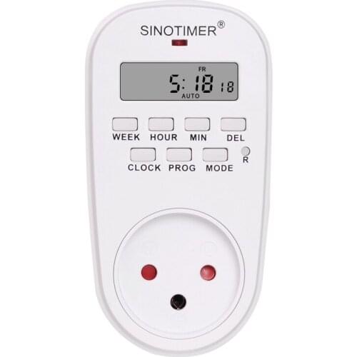Hot Sales EU Plug Digital Time Control 7 Day Weekly Programmable Plug-in Timer Switch Wall Clock Power Socket 220V 230V AC