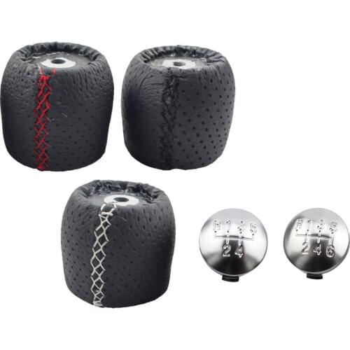5 6 Speed Gear Shift Knob For ALFA ROMEO 159 BRERA SPIDER 2005-2011 Stick Shifter Lever Red White Black Thread Car Accessories