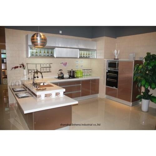High gloss/lacquer kitchen cabinet mordern(LH-LA097)