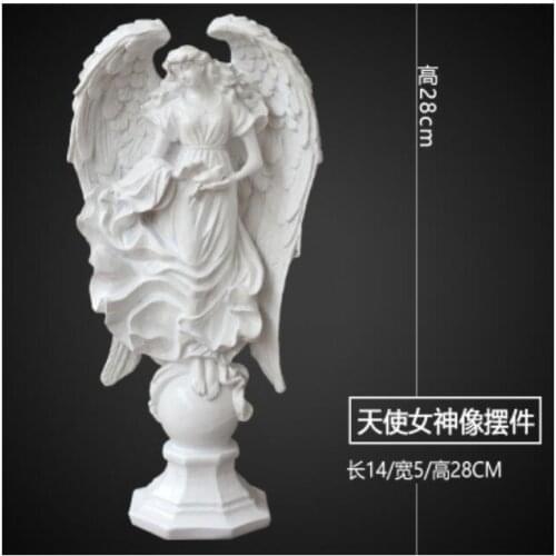 Statue of Greece Angel figure statue Resin sculpture of Nordic table Creative white European portrait Resin crafts decorations