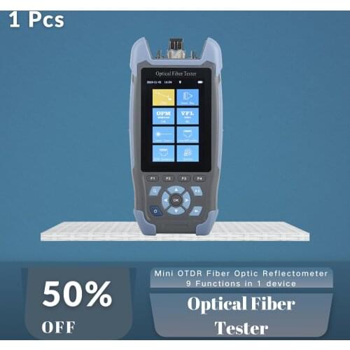 Fiber Cable Ethernet Tester Mini PRO OTDR Singlemode 24dB/22dB 64km 9 Functions 1330NM 1550NM