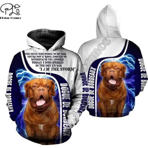 Men women Dogue de bordeaux limited edition 3d print zipper hoodie long sleeve Sweatshirts jacket pullover tracksuit G5