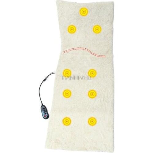 Comfortable body vibration massage cushion folding multi-function heat neck lumbar spine massager massage mattress