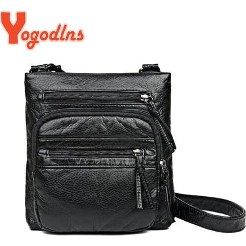 Yogodlns Vintage Shoulder Bag Women Soft PU leather Crossbody Bag Fashion Messenger Bag Multifuncion Small Square Bag Phone Bag