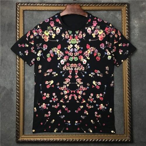 Summer 2021 Fashion Women/mens High quality Cotton floral print T-shirts Tops B431