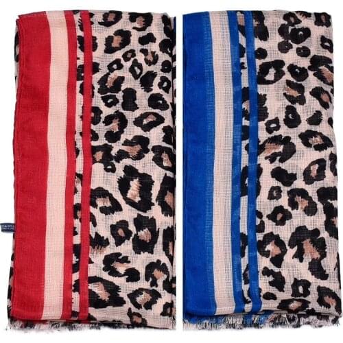 2018 New Fashion Leopard Fringe Scarf Women Cotton Voile Leopard Print Scarves Wraps Shawl Muffler Hijab Free Shipping