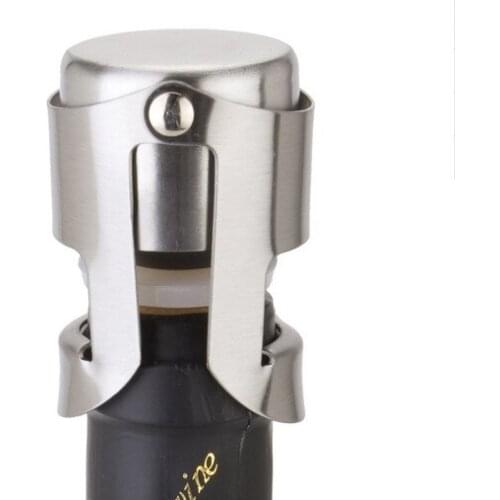 100PCS/lot Fashion Champagne Sparkling Wine Bottle Stopper Sealer Plug Stainless Steel