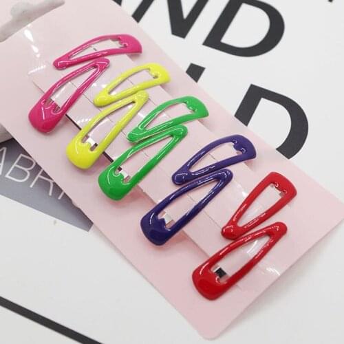 30pcs = 3 pieces Lovely Mini Paint Small 3.5cm Printing Candy Color Cartoon Girls' Hair grips Clips Kids Hairpin Accessories