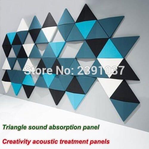 One pack 32pcs Creativity acoustic panels Triangle acoustic treatment panels Eco-friendly Polyester Material acoustic wall panel