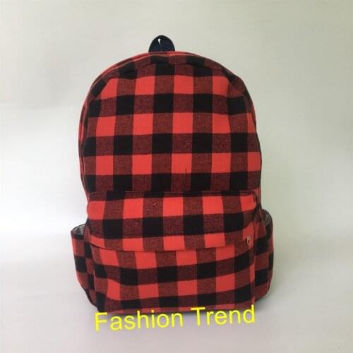 50pcs/lot new arrival good quality hot selling buffalo plaid leopard school backpack student school bags Christmas backpack