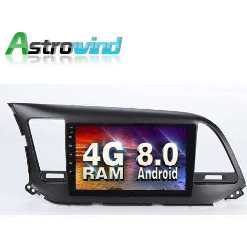 9 inch Screen 4G RAM Android 8.0 Car GPS Navigation System Auto Radio Stereo Media Player DVD for Hyundai Elantra 2016