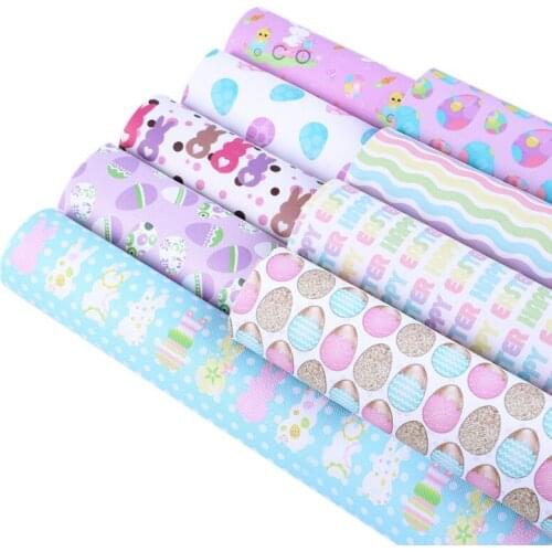 A4 Personality Printed Faux Leather Fabric DIY Patchwork Quilting Crafts Bag Bow-knot Garment Accessories Supplies