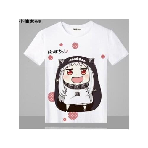 Anime Himouto! Umaru-chan Cosplay Summer Short Sleeve Round neck Print Student Men and Women T-shirt