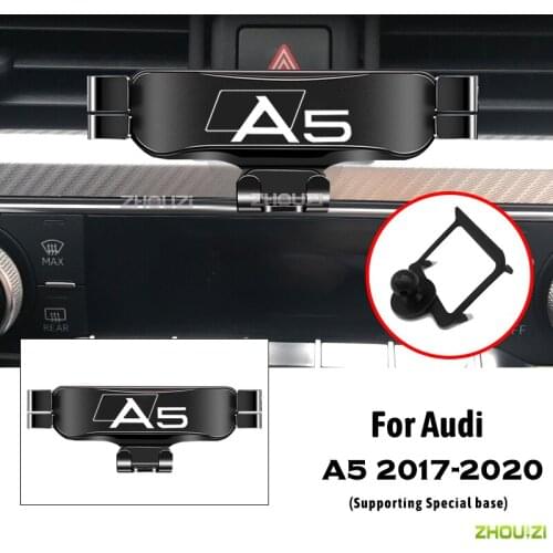 Car Mobile Phone Holder Air Vent Mounts Stand GPS Gravity Navigation Bracket For Audi A5 B9 8WH 2017-2020 Car Accessories