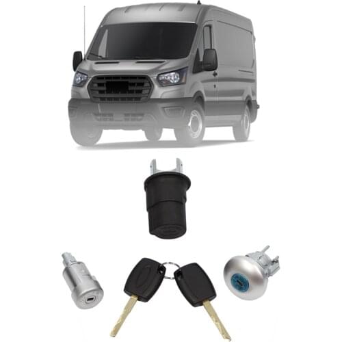 Car Full Set Lock Cylinder for Ford Transit MK8 Ford Transit Custom Front Door Lock,Ignition Barrel Lock 1926225 1781417