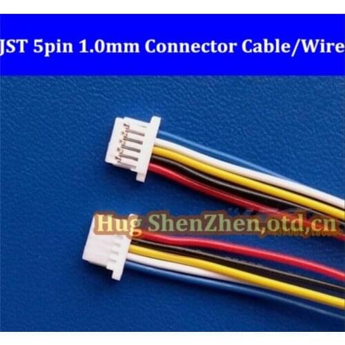 Free shipping 1000pcs Micro JST SH 1.0mm Pitch 5-Pin Female Connector with Wire 5pin jst Connector