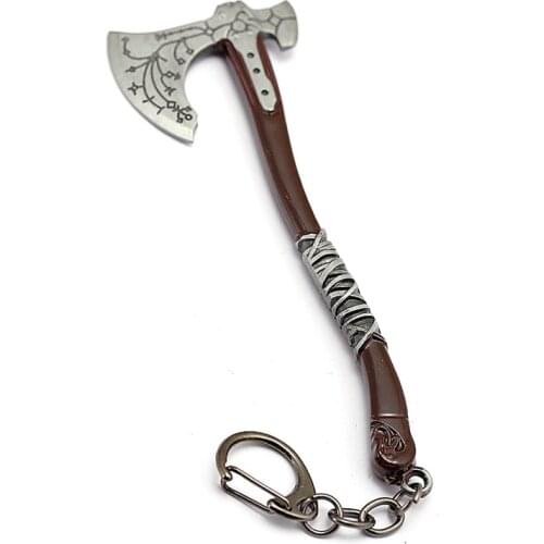 God of War 4 Leviathan Key Chain Ice Axe Charm Pendant llaveros Car Game Jewelry Action Figure Cosplay Toys