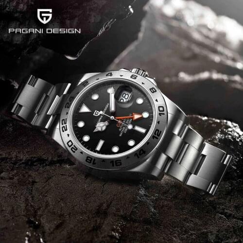 2021 New PAGANI DESIGN Mens Mechanical Watches Brand Luxury GMT Automatic Watches Men Waterproof Wristwatch Relogio Masculino