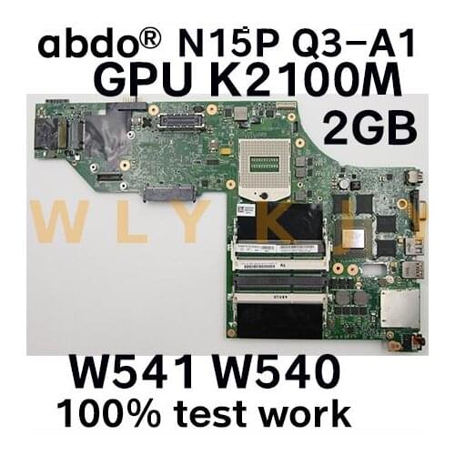 For Lenovo ThinkPad W541 W540 Notebook Motherboard GPU K2100M 2GB 100% test work FRU 00HW114 04X5333 00HW146 00HW124 04X5301