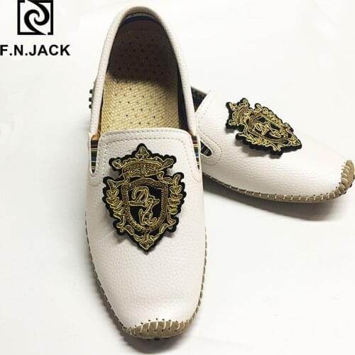 F.N.JACK Mens shoes casual Cow Leather Calzado hombre Shoes men Driving moccasin men soft Men casual natural leather loafers