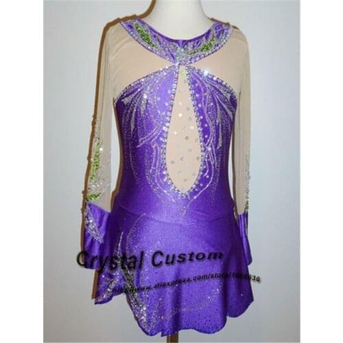 Custom Girls Figure Skating Dresses New Brand Vogue Figure Skating Competition Dress Kids DR3264