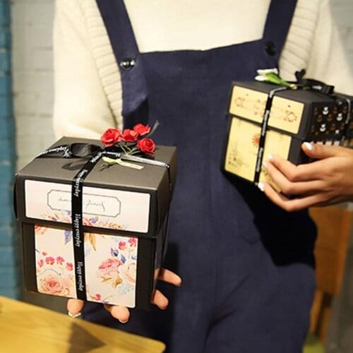 Box Surprise Love Paper Box Gift Package Handmade Memory Scrapbook Photo Album Anniversary Birthday Gifts DIY Explosion Box Gift