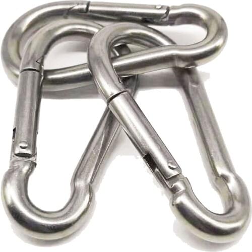 M4 4PCS Stainless Steel 304 Carabiner Carbine Snap Hook