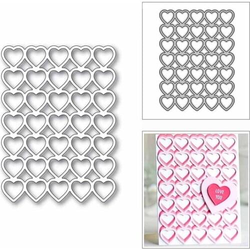 New Heart to Heart Background Template 2020 Metal Cutting Dies for DIY Scrapbooking and Card Making Embossing Craft No Stamps