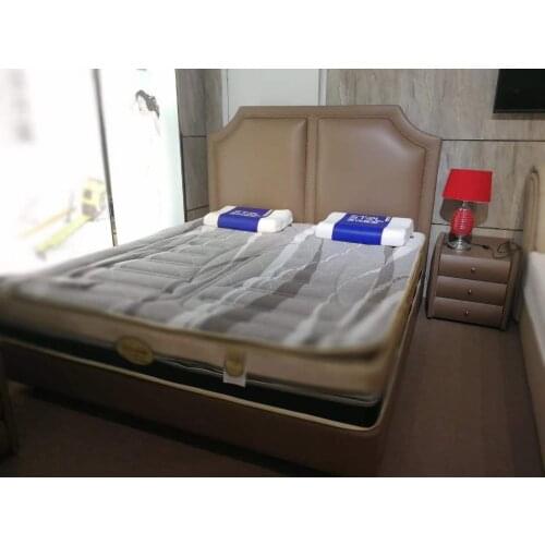 RAMA DYMASTY genuine leather soft bed modern design bed/ fashion king/queen size bedroom furniture