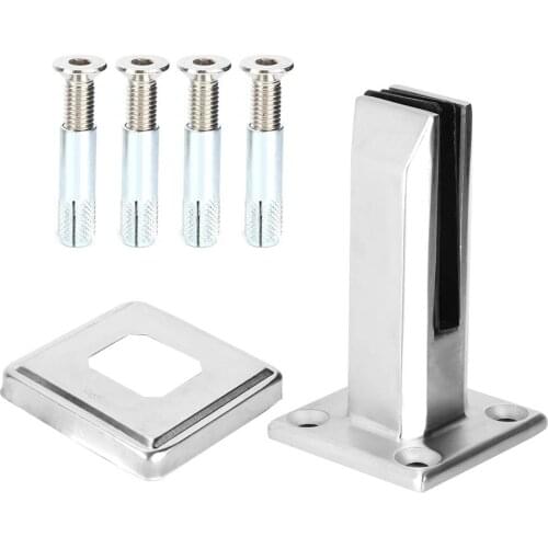 Stainless Steel Floor Standing Stairs Balcony Pool Glass Spigots Balustrade Railing Clamp Swimming Pool Glass Clamps Shelf