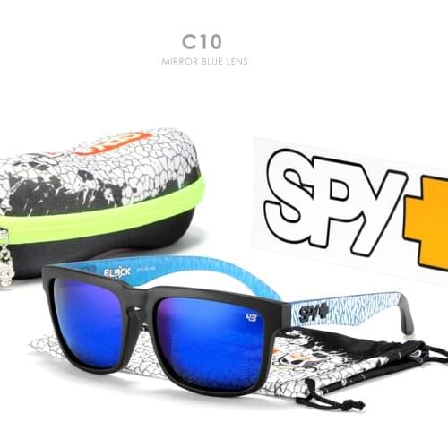 Mirrored Blue lens Snow frame ken block Sunglasses Polarized eyewear women outdoor Reflective Coating UV400 With Case